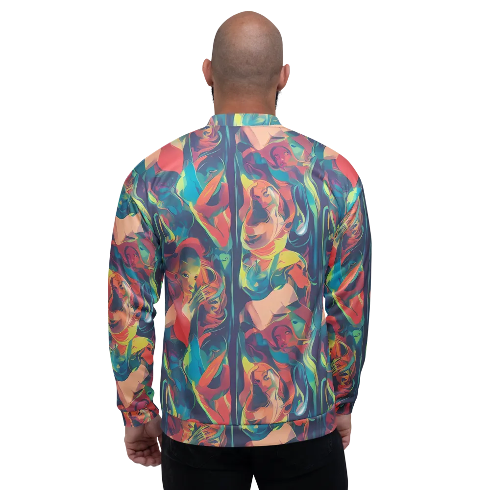 Neon Aurora on Bomber Jacket — Back