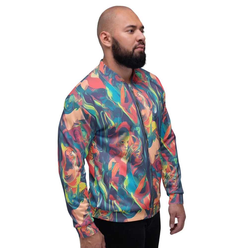 Neon Aurora on Bomber Jacket — Right