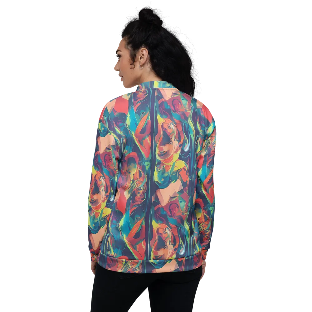 Neon Aurora on Bomber Jacket — Back