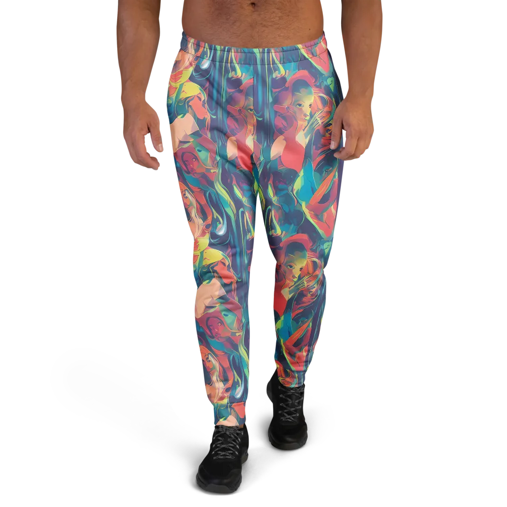 Neon Aurora on Men's Joggers — Front