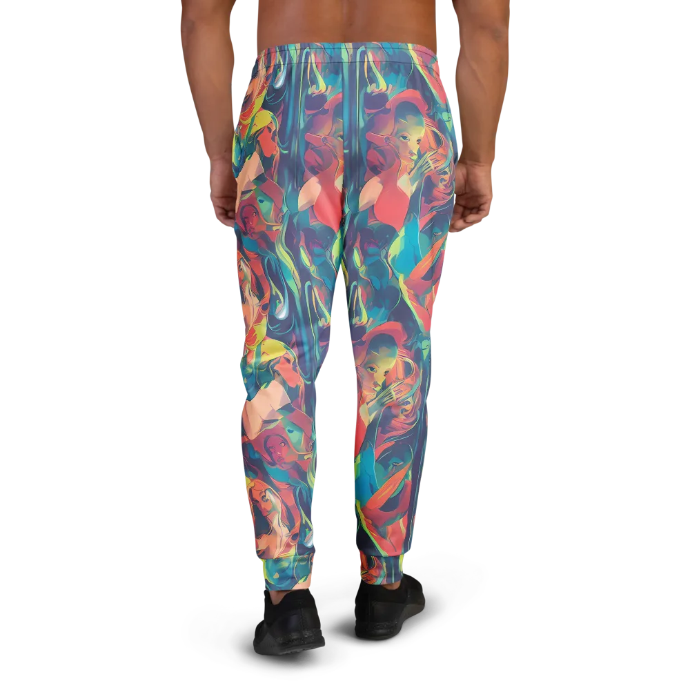 Neon Aurora on Men's Joggers — Back
