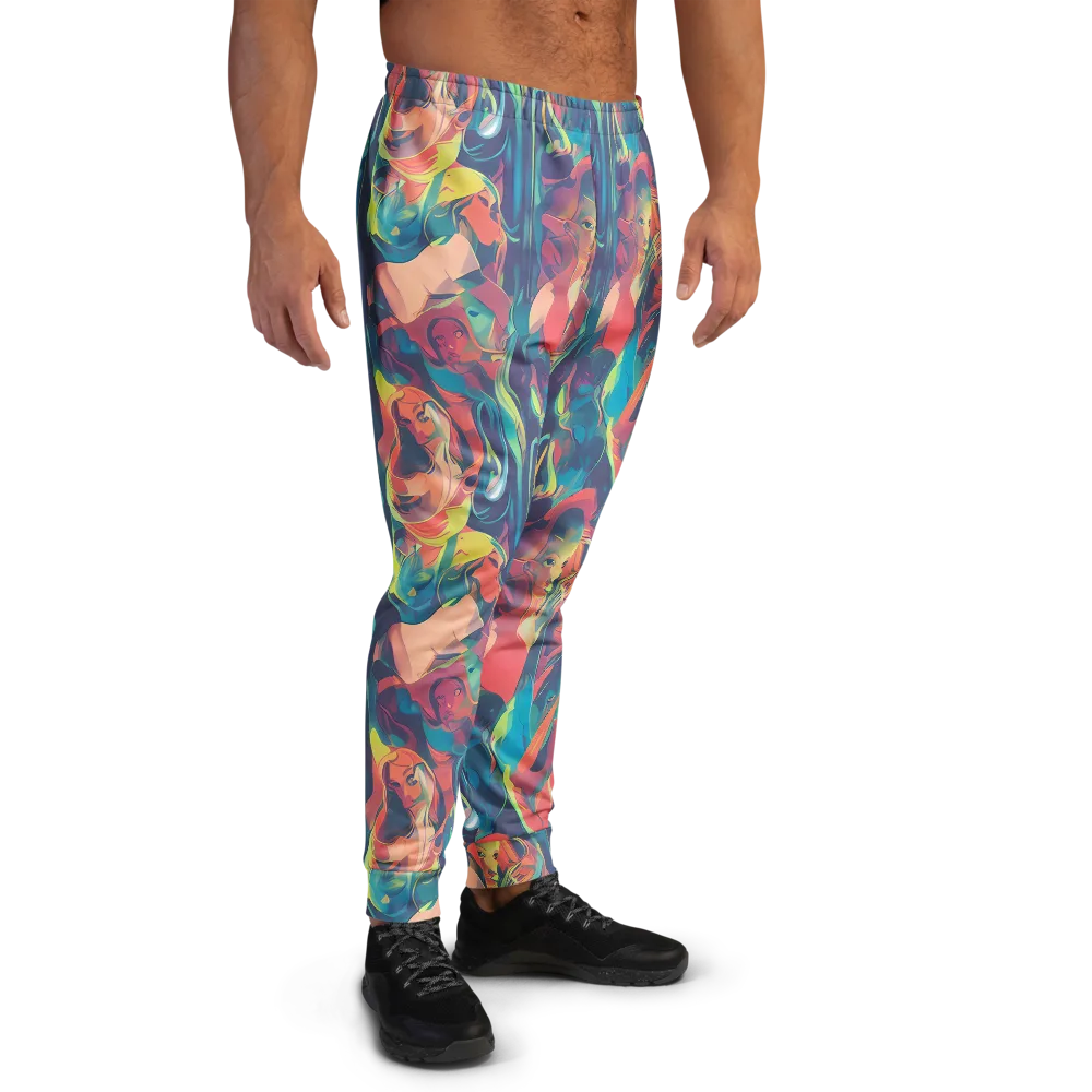 Neon Aurora on Men's Joggers — Right