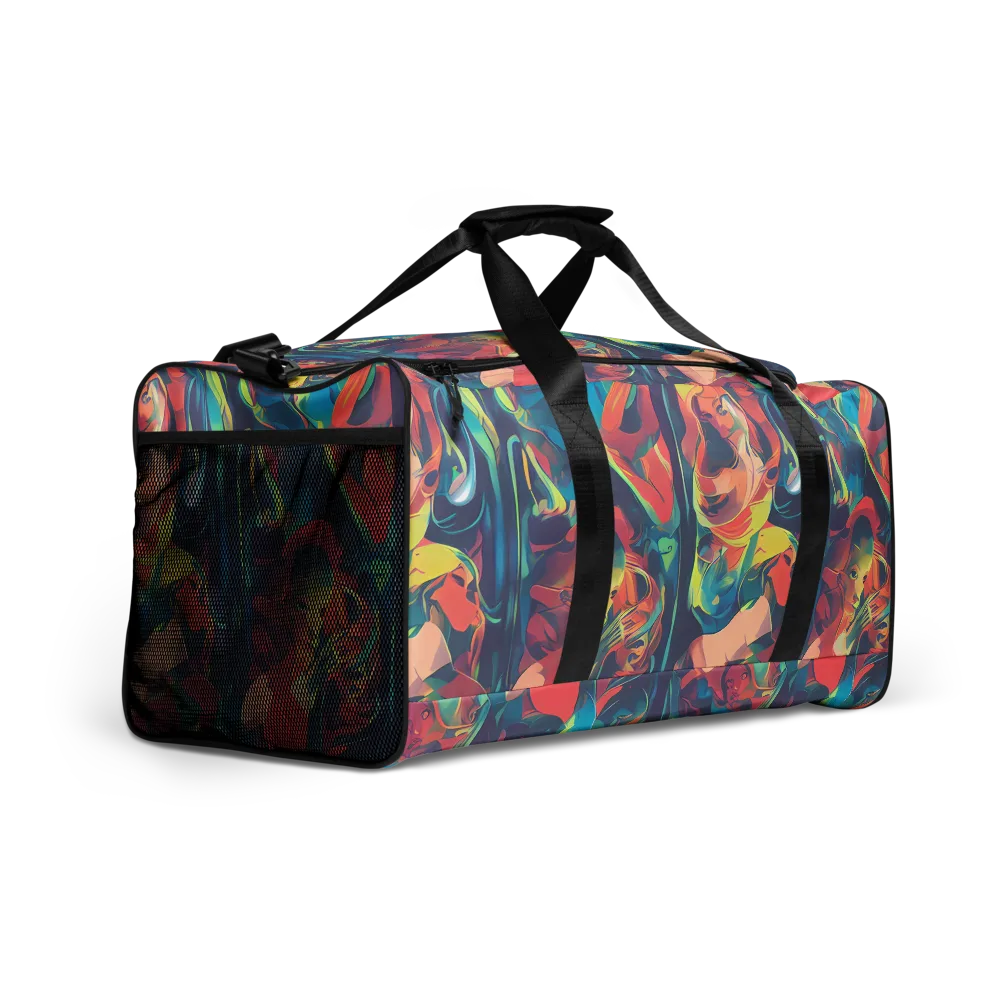 Neon Aurora on Duffle Bag — Right Front