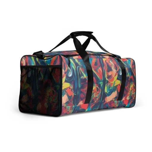 Neon Aurora on a Duffle Bag