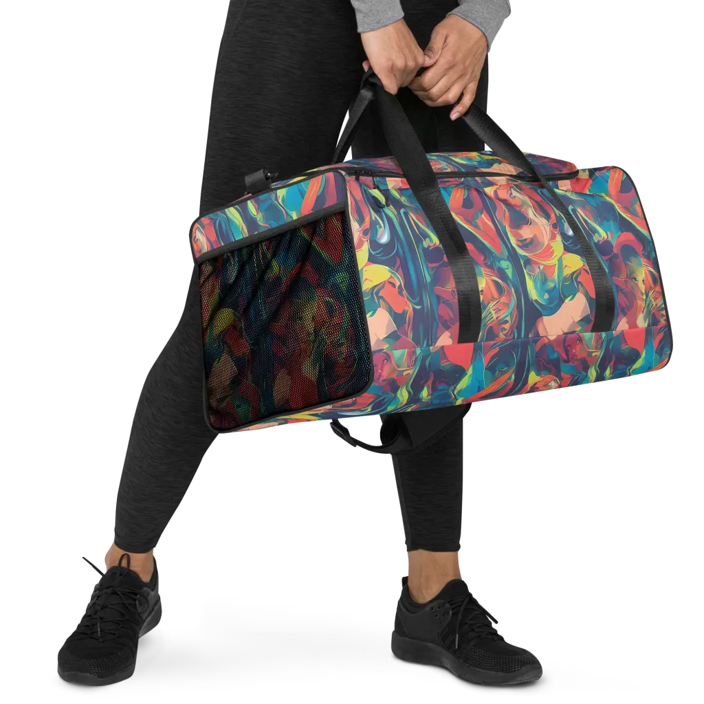 Neon Aurora on Duffle Bag — Right Front