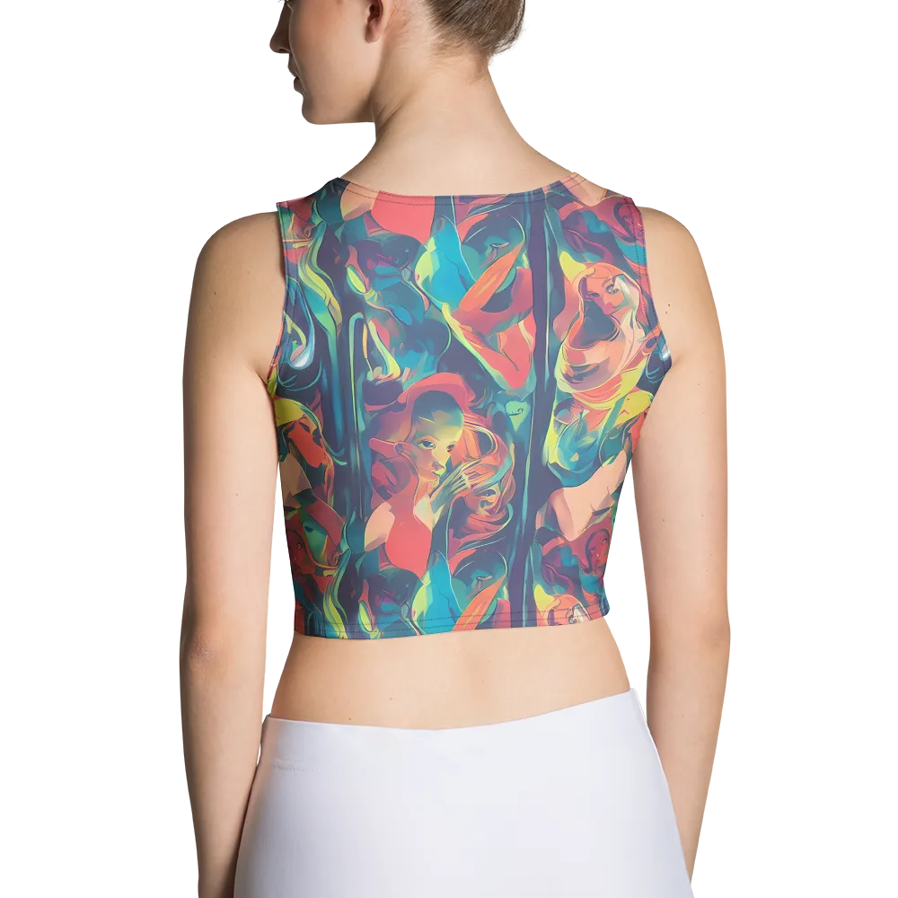 Neon Aurora on Crop Top — Back