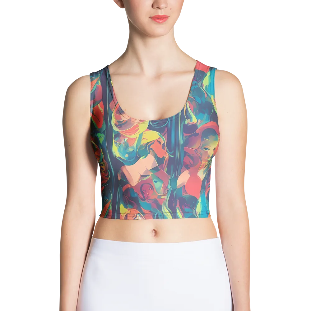 Neon Aurora on Crop Top — Front