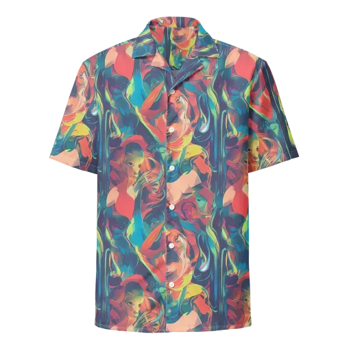 Neon Aurora on a Button Shirt