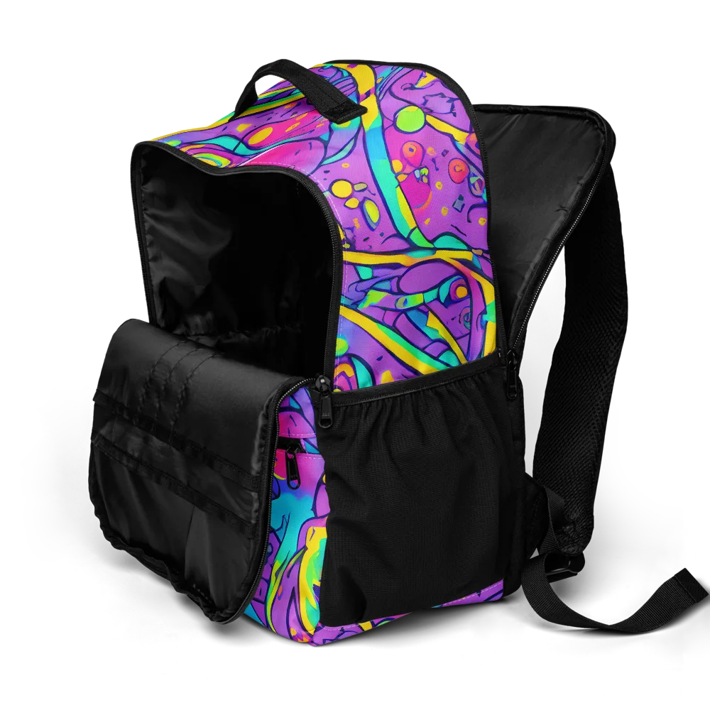 Neon Galaxy Whirl on Utility Backpack — Product details 2