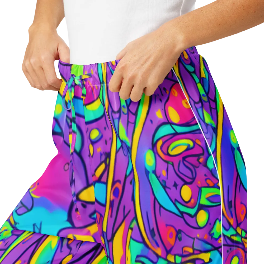 Neon Galaxy Whirl on Women's Pajama Pants — Product details