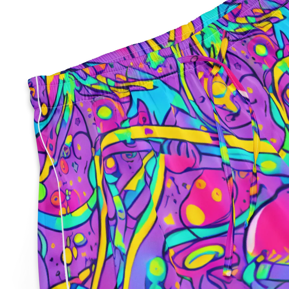Neon Galaxy Whirl on Women's Pajama Shorts — Product details