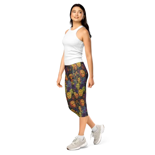 Kaleidoscopic Spirits on a Capri Leggings