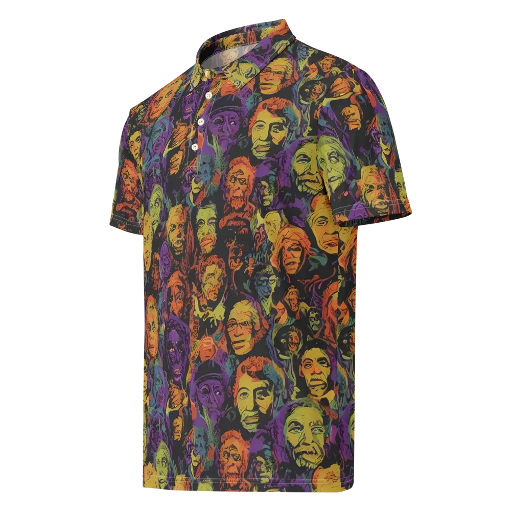 Kaleidoscopic Spirits on Men's Slim Fit Polo Shirt — Left Front