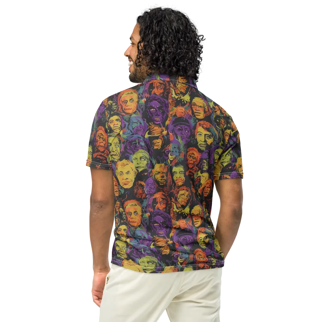 Kaleidoscopic Spirits on Men's Slim Fit Polo Shirt — Back
