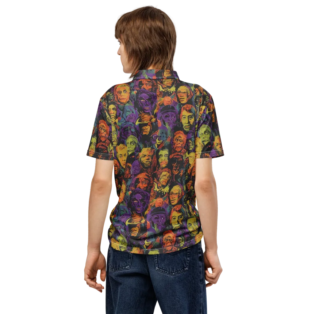 Kaleidoscopic Spirits on Men's Slim Fit Polo Shirt — Back