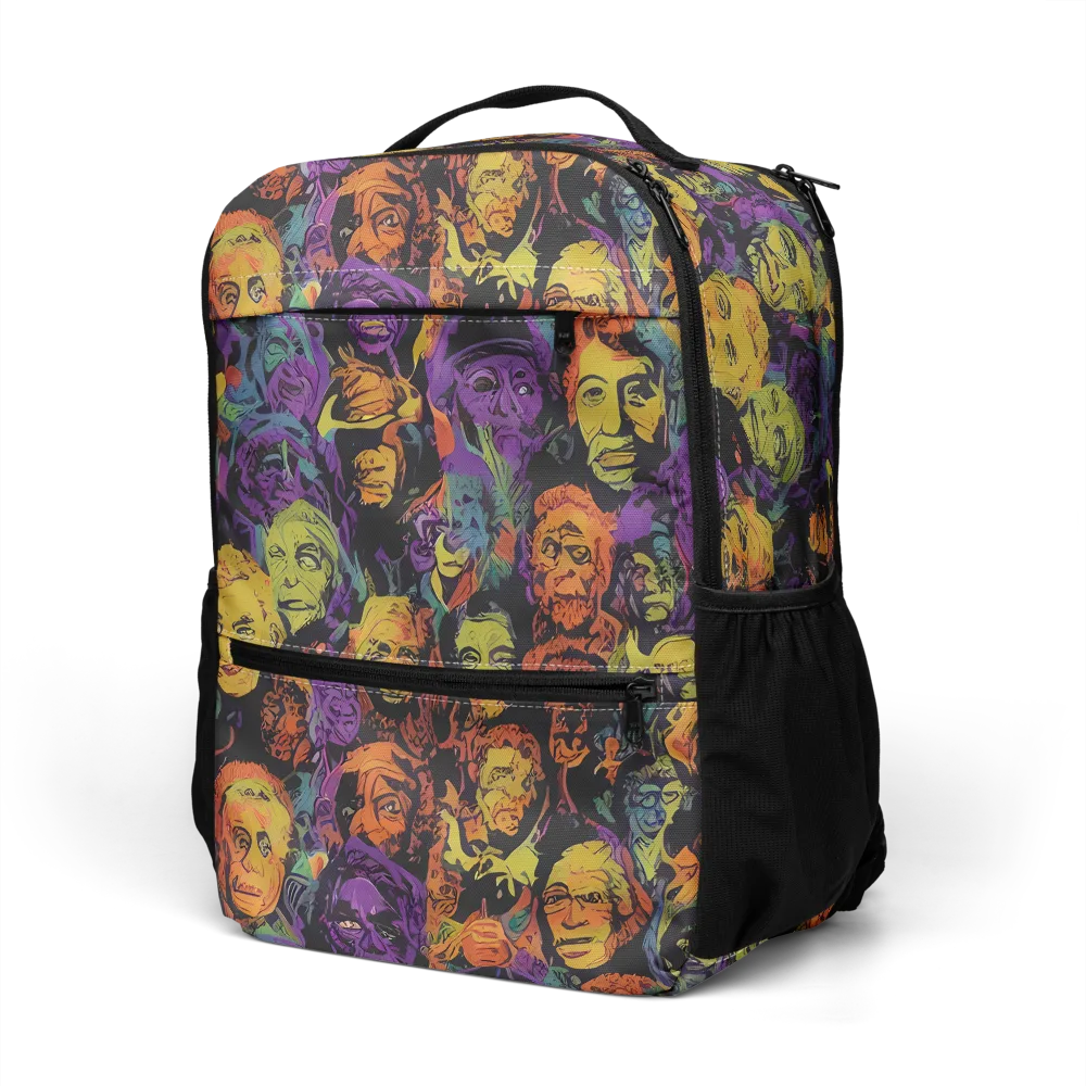 Kaleidoscopic Spirits on Utility Backpack — Left Front