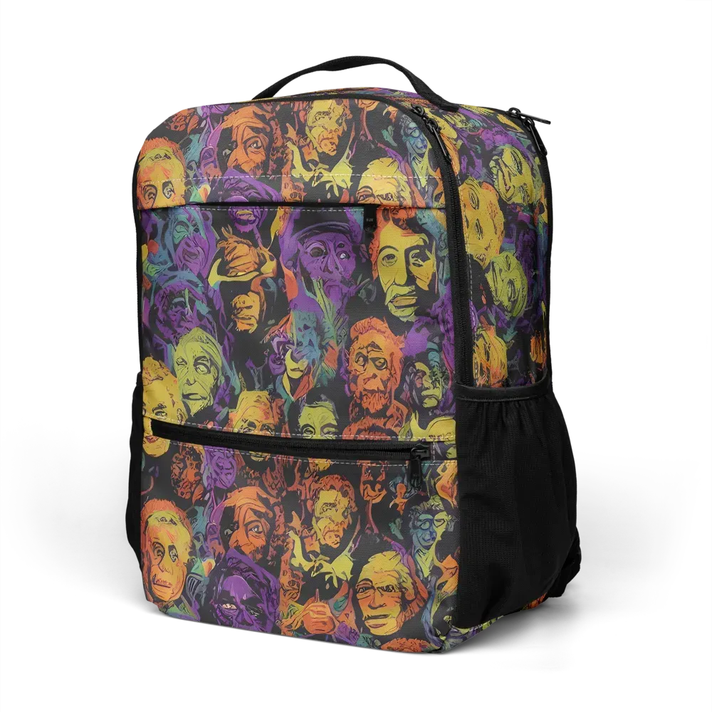 Kaleidoscopic Spirits on Utility Backpack — Left Front