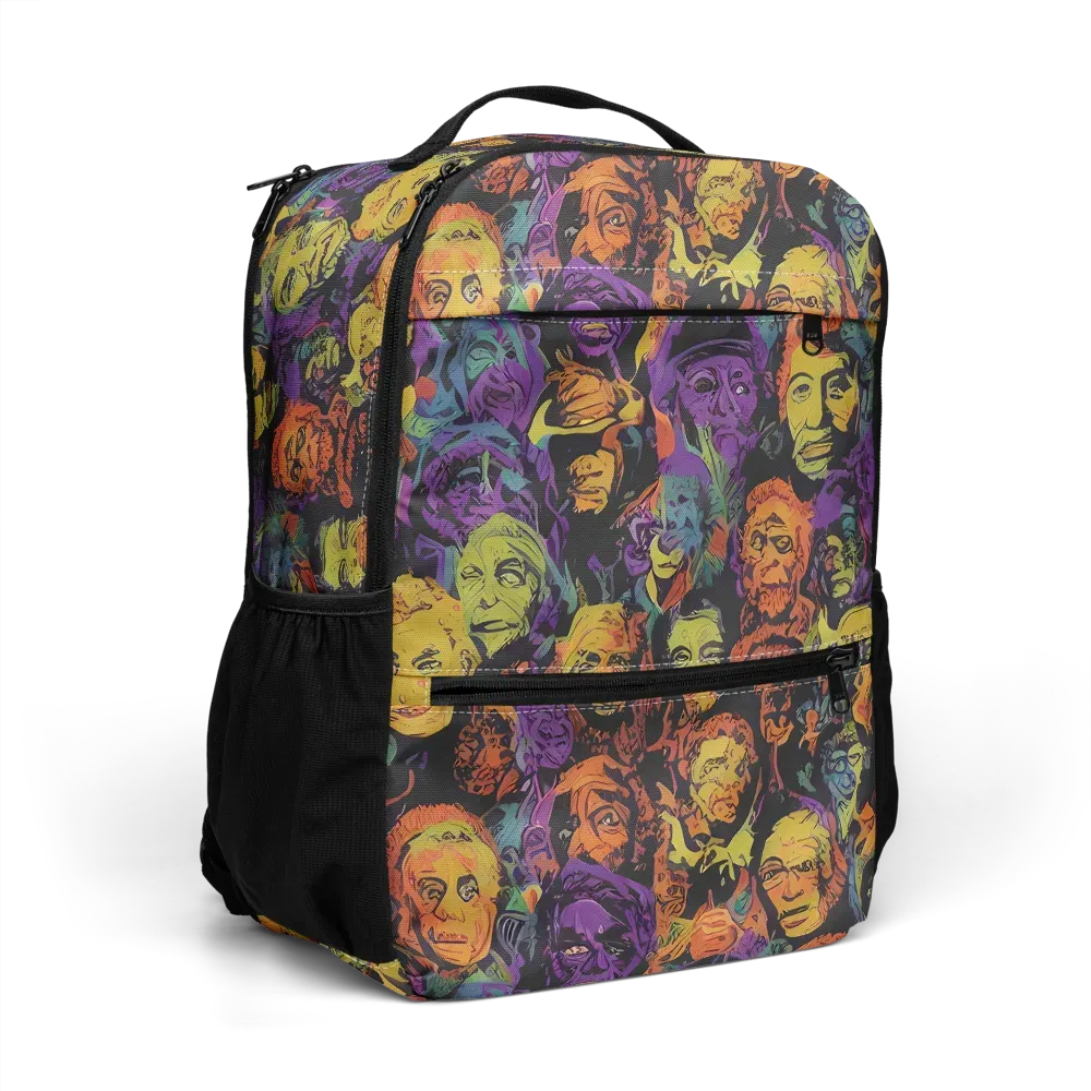Kaleidoscopic Spirits on Utility Backpack — Right Front