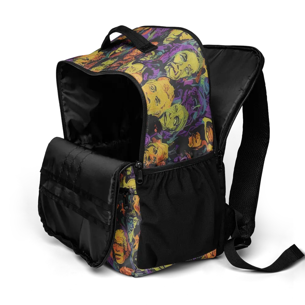 Kaleidoscopic Spirits on Utility Backpack — Product details 2