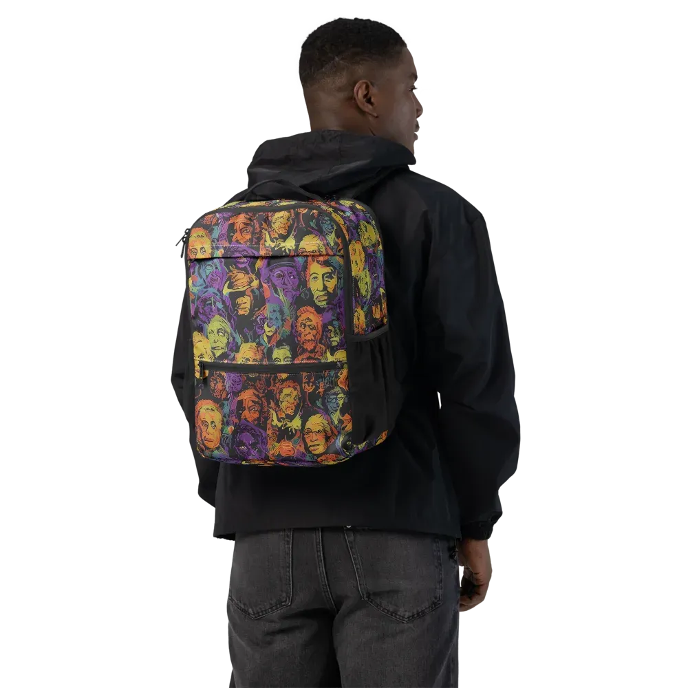 Kaleidoscopic Spirits on Utility Backpack — Back