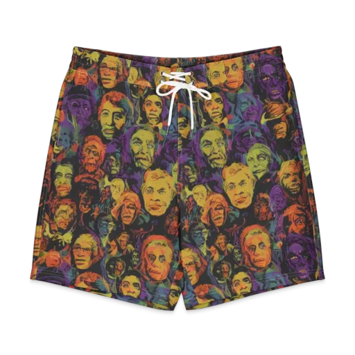 Kaleidoscopic Spirits on a Men's Board Shorts