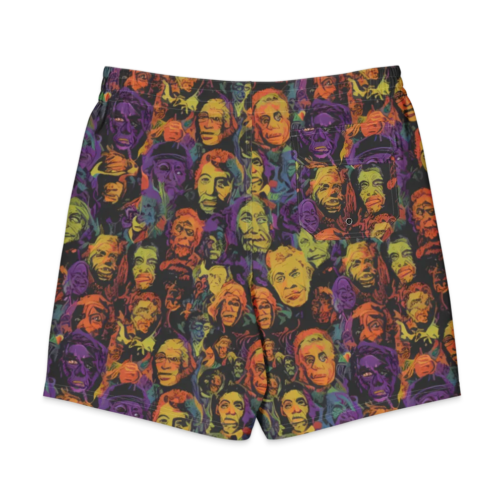 Kaleidoscopic Spirits on Men's Board Shorts — Back