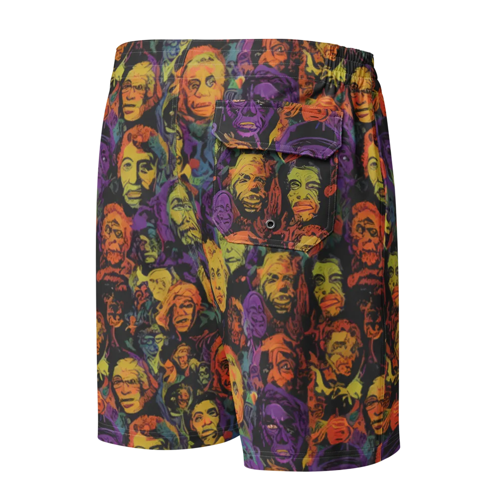 Kaleidoscopic Spirits on Men's Board Shorts — Back