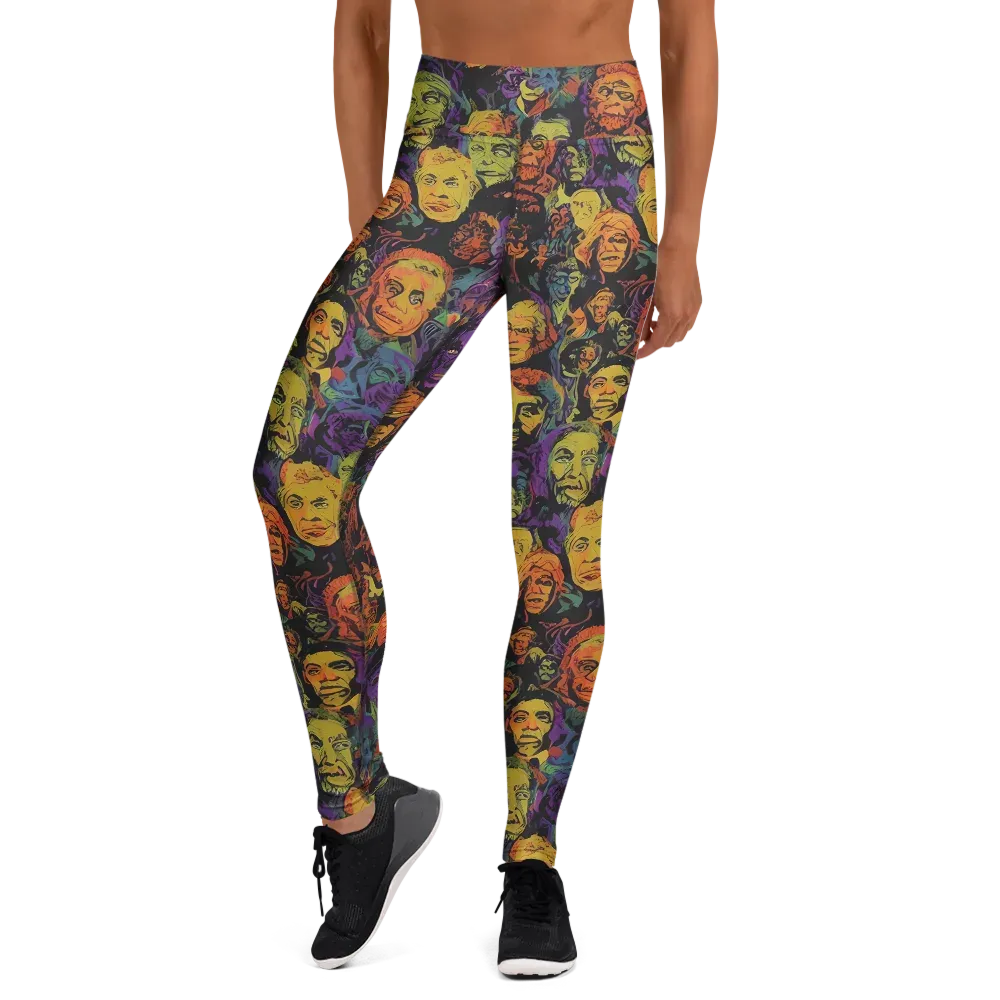 Kaleidoscopic Spirits on Yoga Leggings — Front