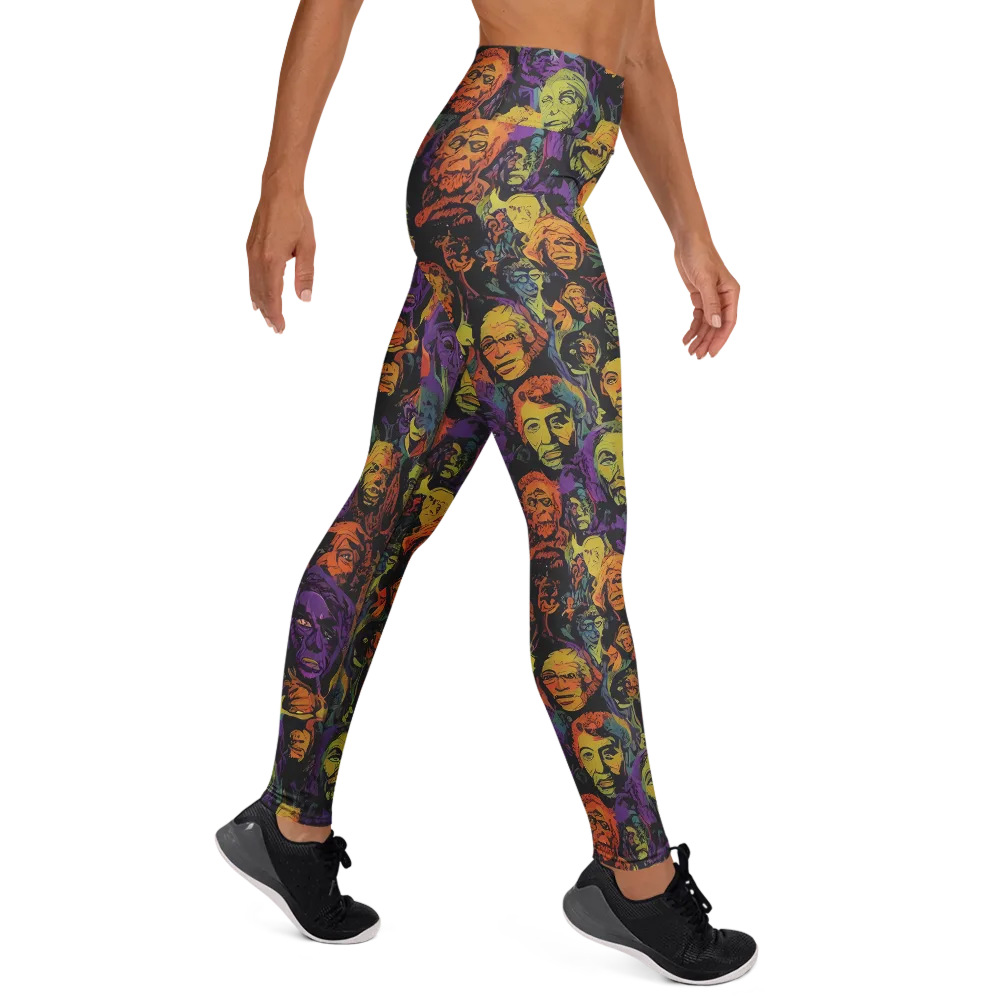 Kaleidoscopic Spirits on Yoga Leggings — Right