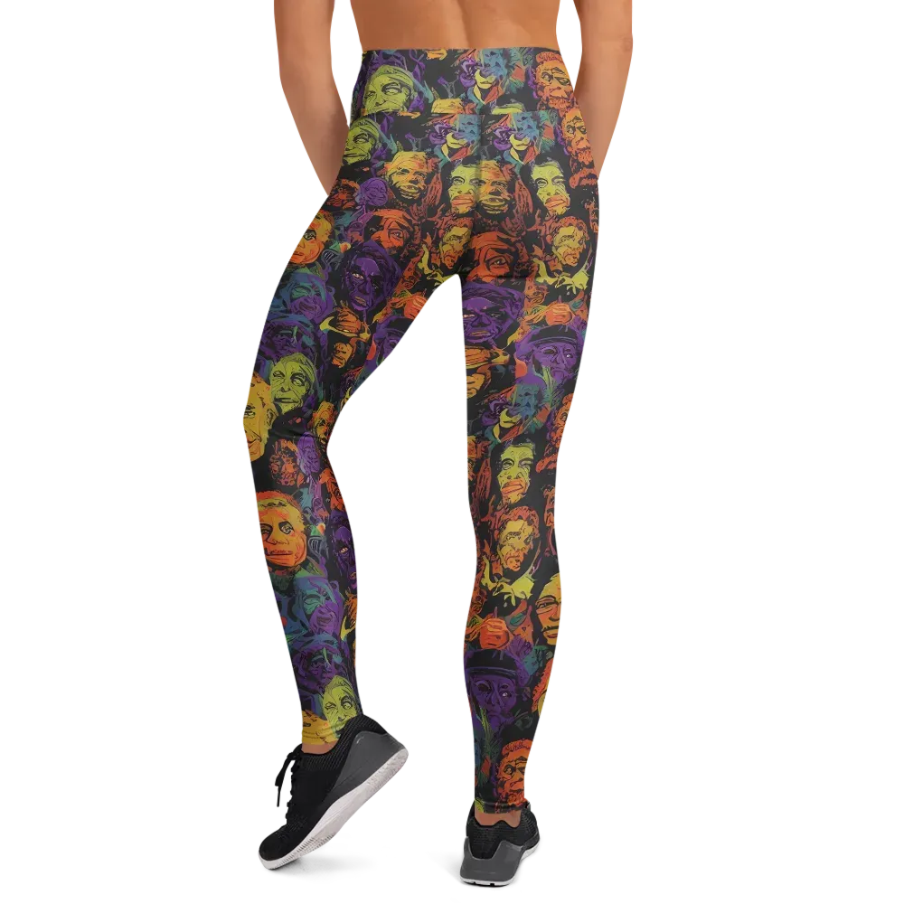Kaleidoscopic Spirits on Yoga Leggings — Back