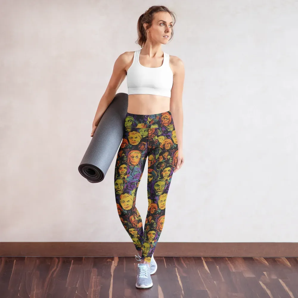 Kaleidoscopic Spirits on Yoga Leggings — Front