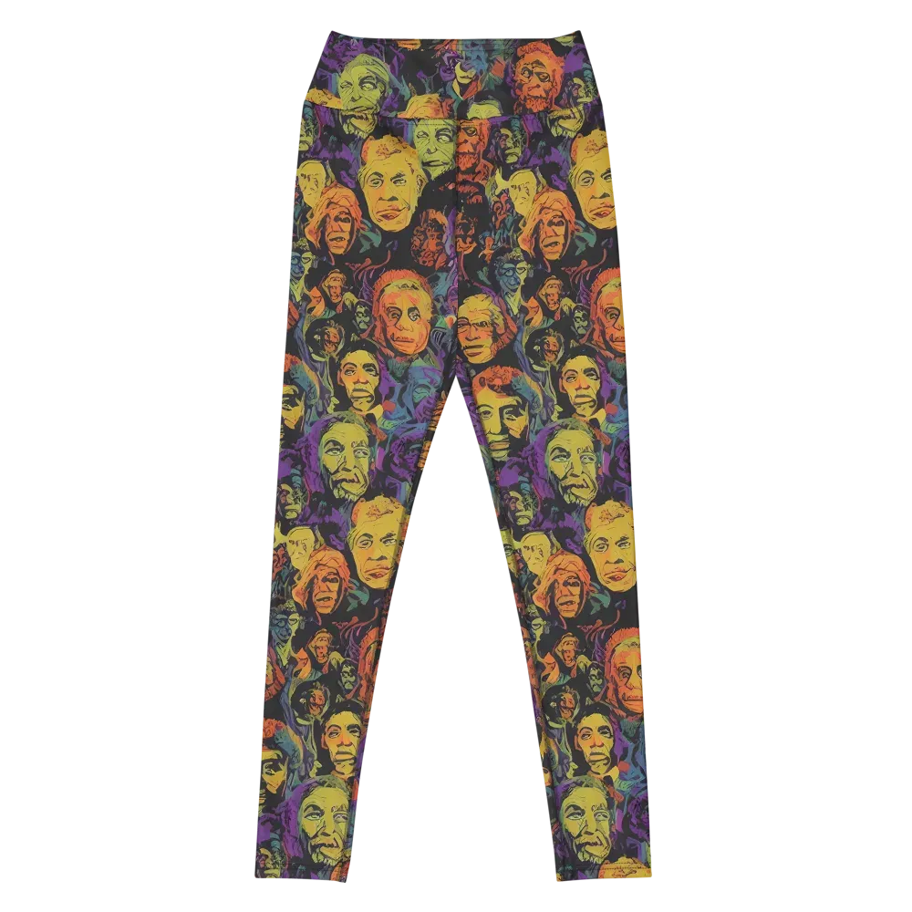 Kaleidoscopic Spirits on Yoga Leggings — Front