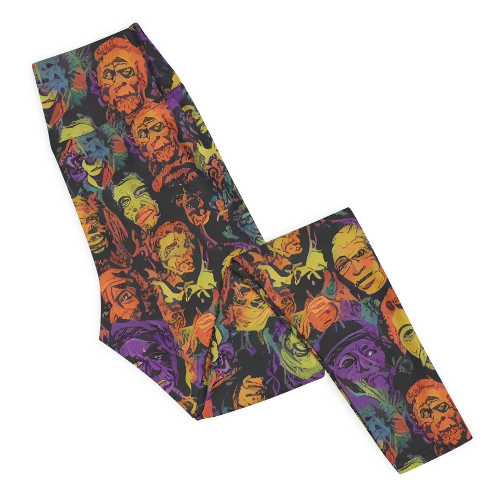 Kaleidoscopic Spirits on Yoga Leggings — Right