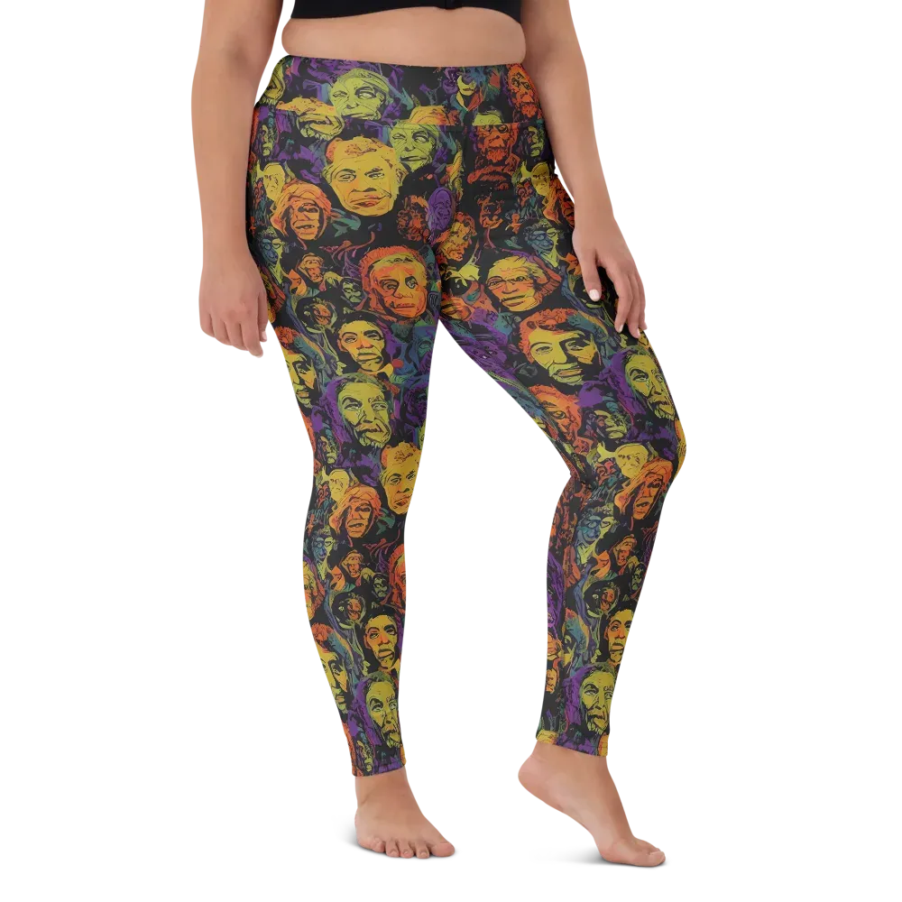 Kaleidoscopic Spirits on Yoga Leggings — Front