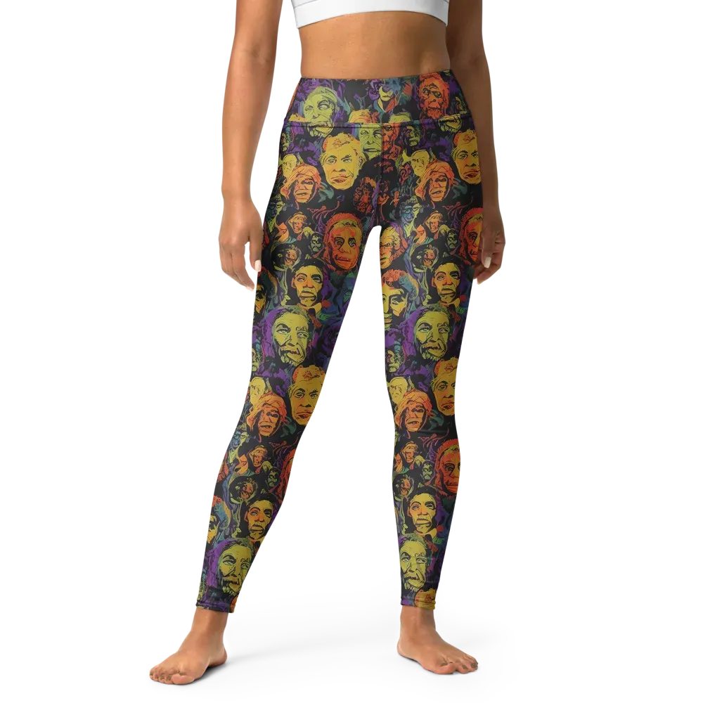 Kaleidoscopic Spirits on Yoga Leggings — Front