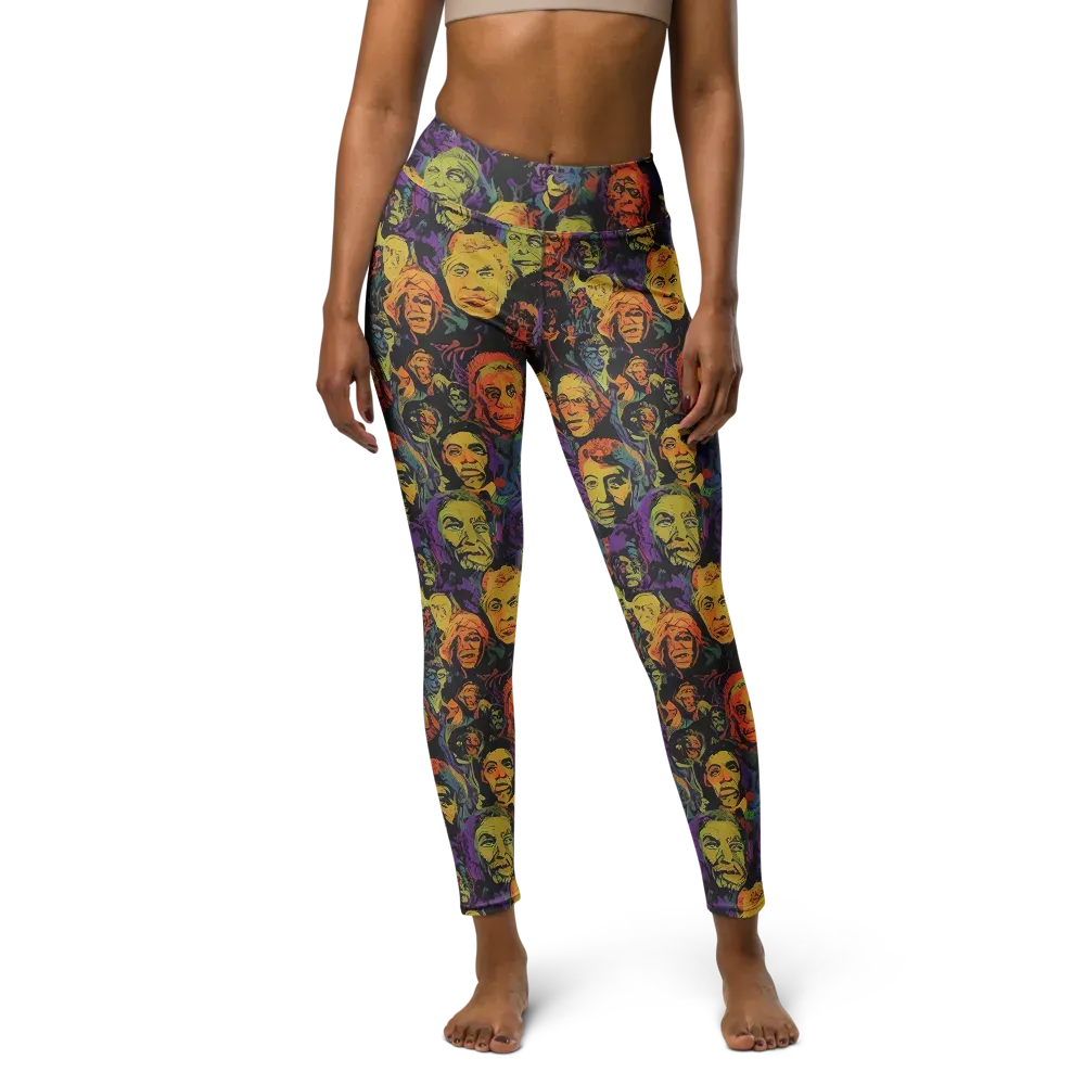 Kaleidoscopic Spirits on Yoga Leggings — Front