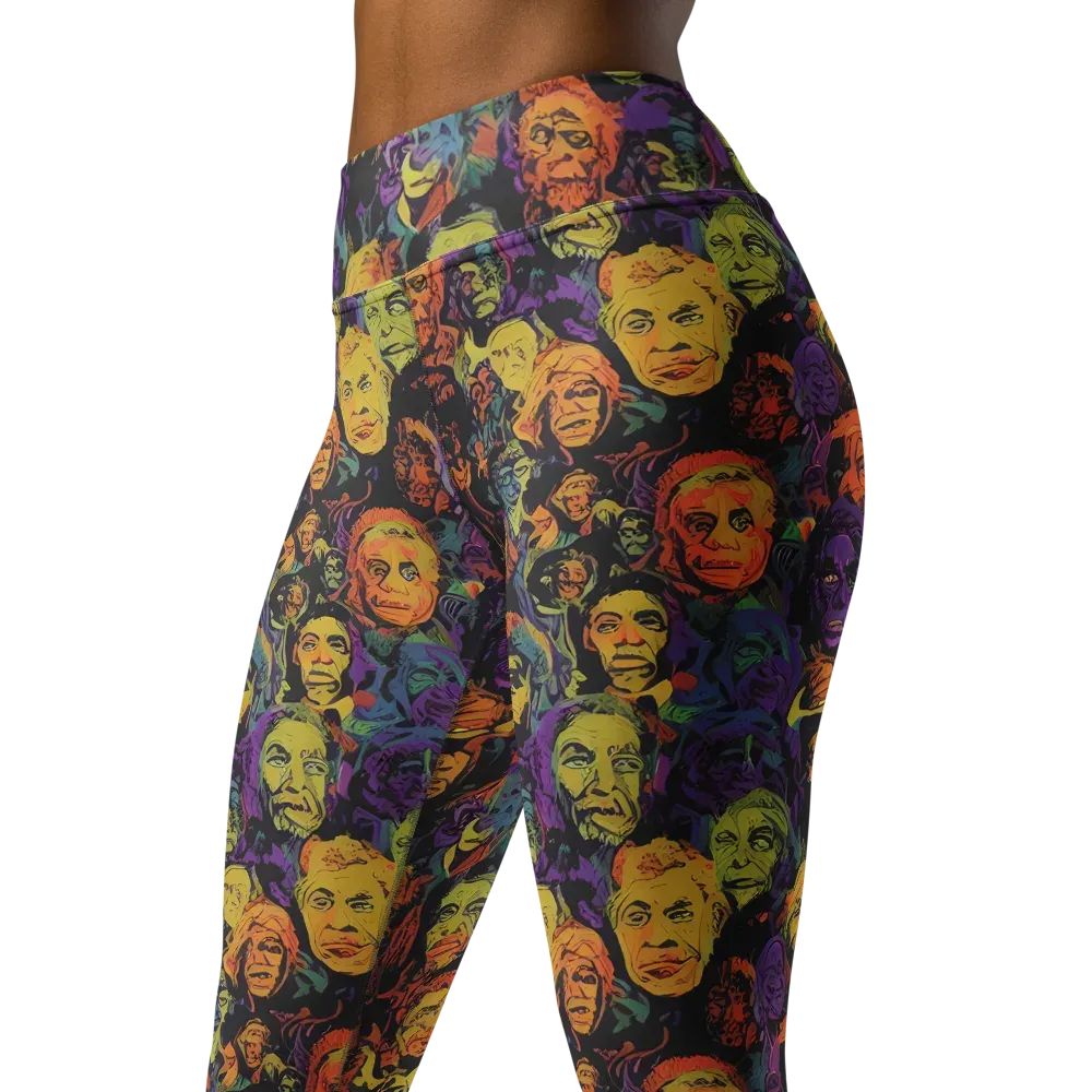 Kaleidoscopic Spirits on Yoga Leggings — Left Front