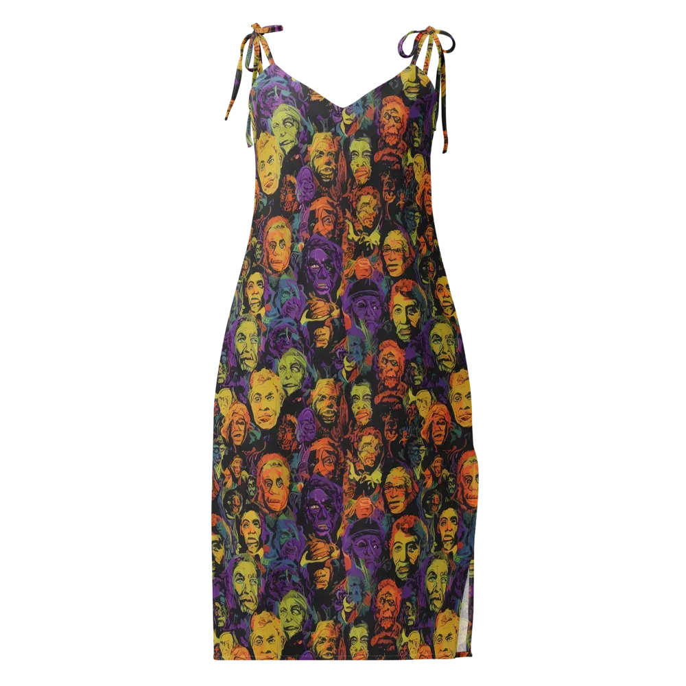 Kaleidoscopic Spirits on Slip Dress — Front