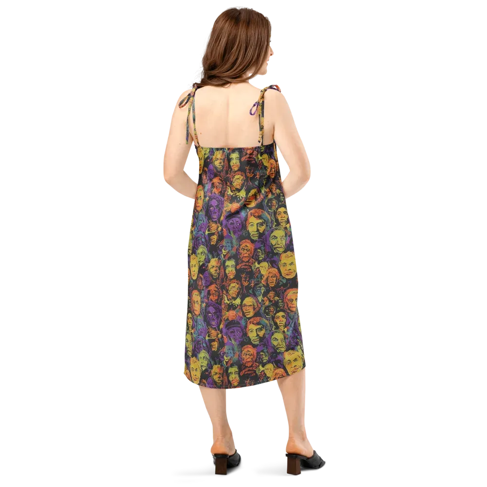 Kaleidoscopic Spirits on Slip Dress — Back