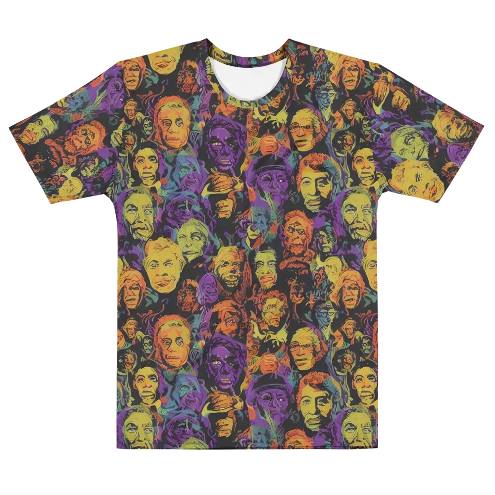 Kaleidoscopic Spirits on Men's Cotton Crew Neck T-Shirt — Front