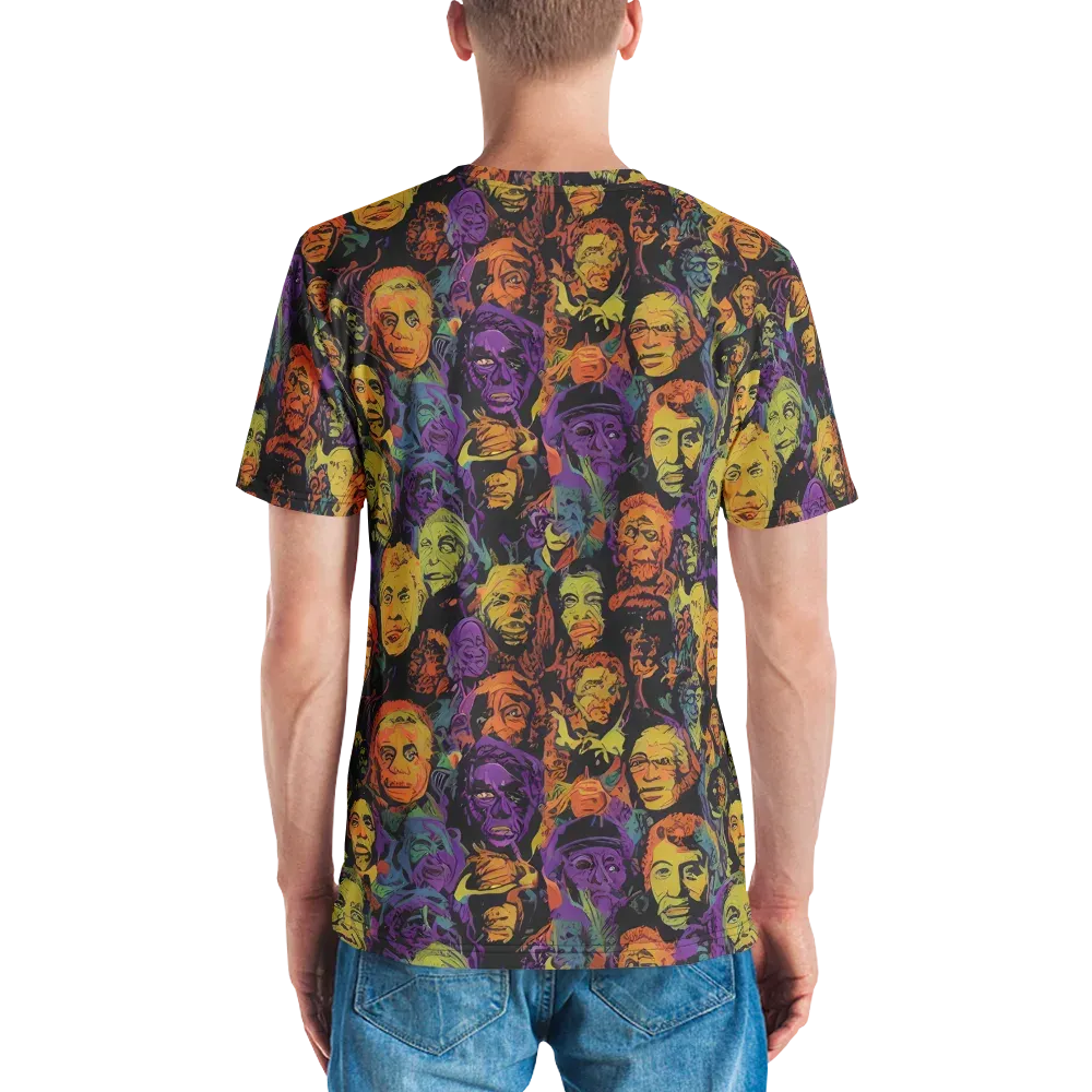 Kaleidoscopic Spirits on Men's Crew Neck T-Shirt — Back