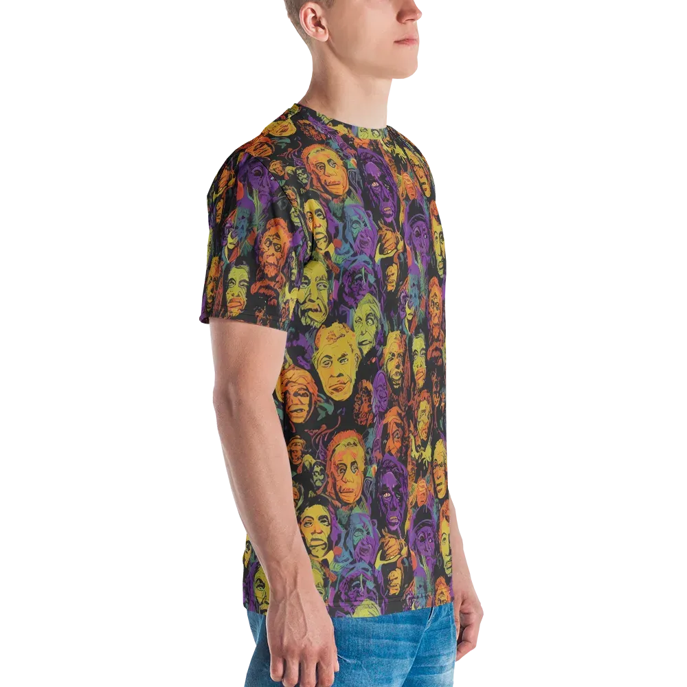 Kaleidoscopic Spirits on Men's Crew Neck T-Shirt — Right