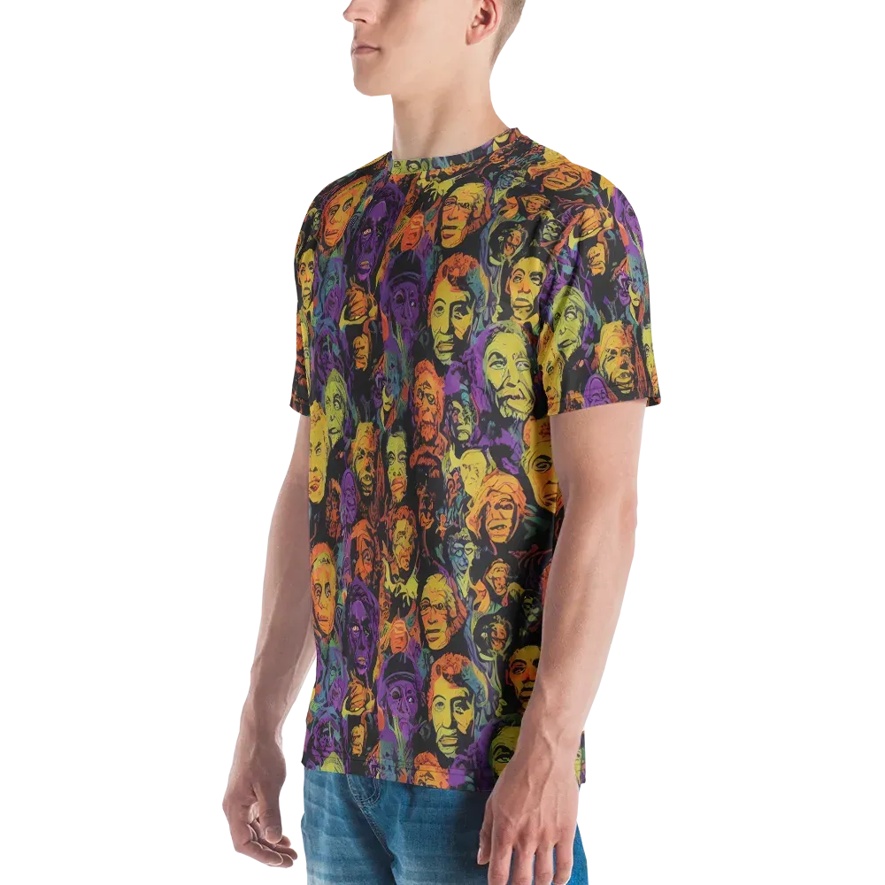 Kaleidoscopic Spirits on Men's Crew Neck T-Shirt — Left