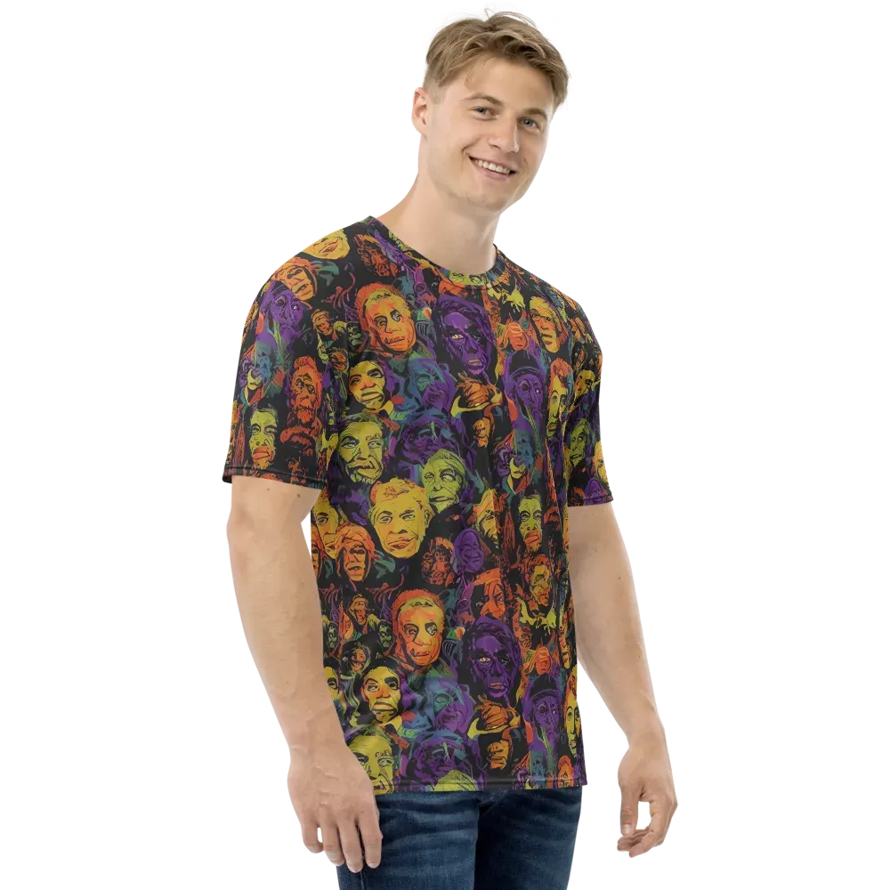 Kaleidoscopic Spirits on Men's Crew Neck T-Shirt — Right