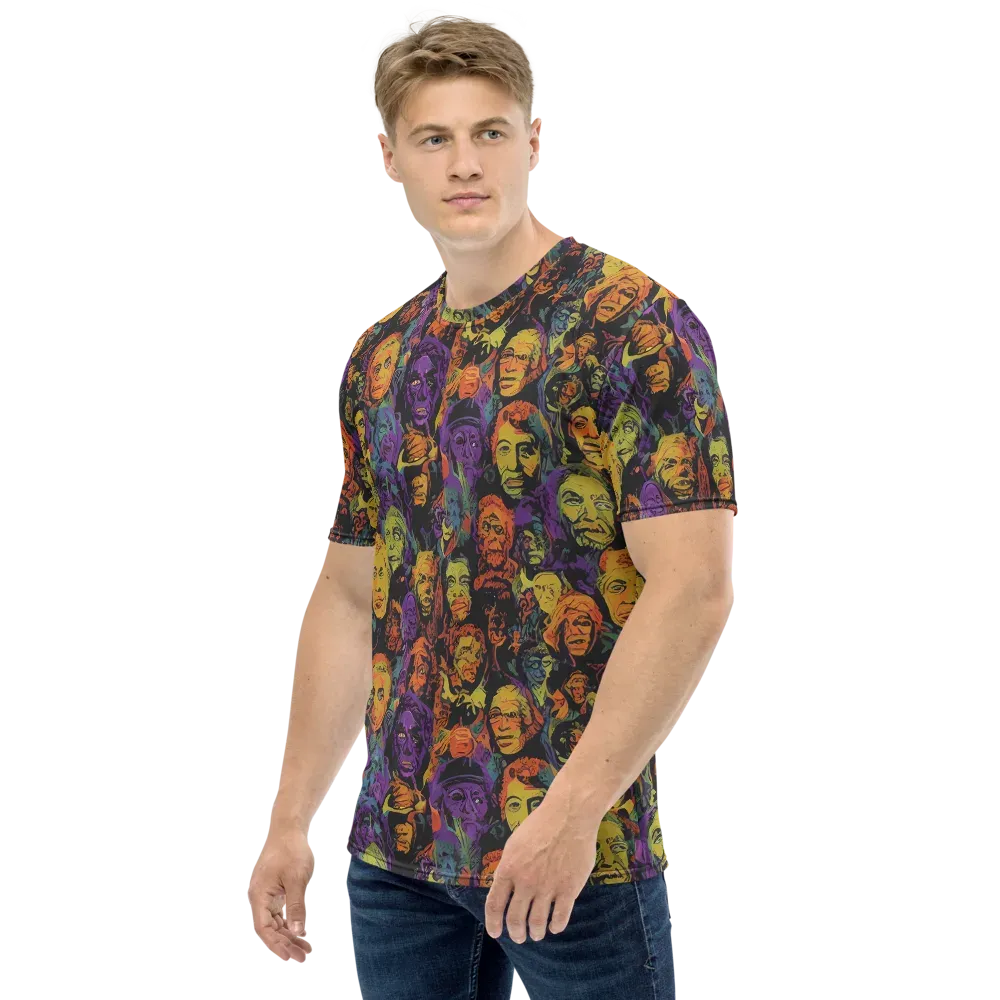 Kaleidoscopic Spirits on Men's Crew Neck T-Shirt — Left