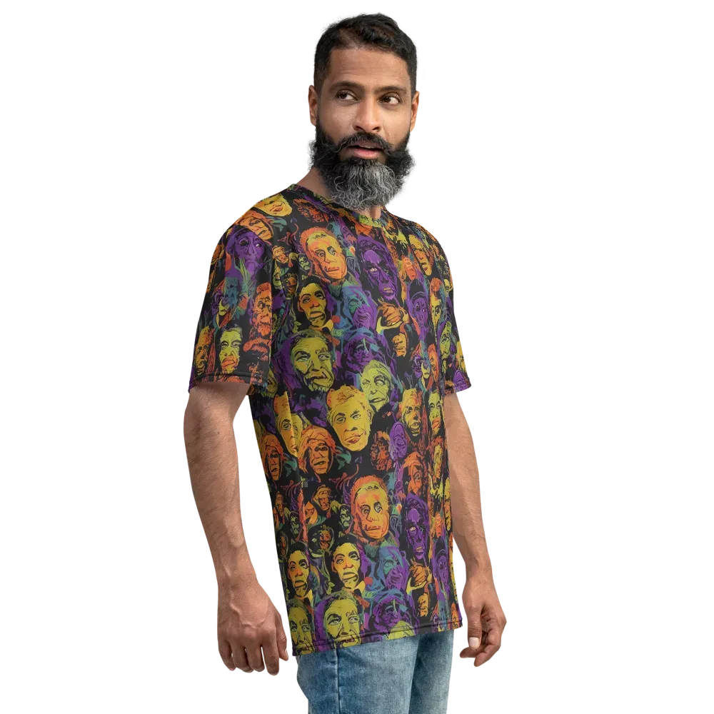 Kaleidoscopic Spirits on Men's Crew Neck T-Shirt — Right