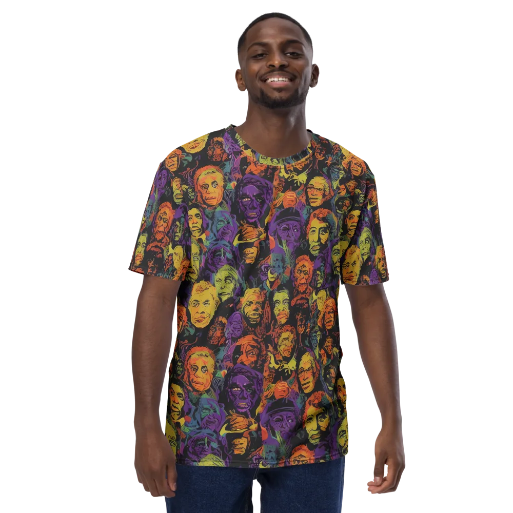 Kaleidoscopic Spirits on Men's Crew Neck T-Shirt — Front