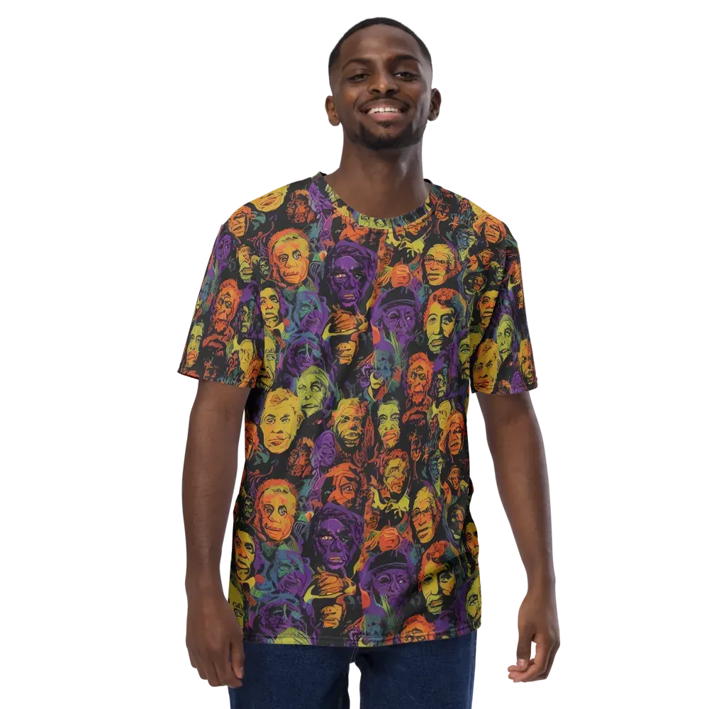 Kaleidoscopic Spirits on Men's Crew Neck T-Shirt — Front
