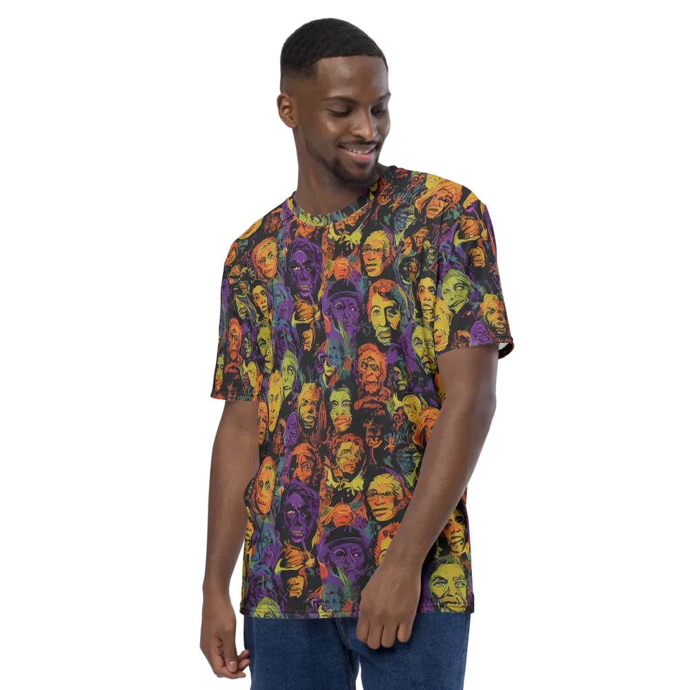 Kaleidoscopic Spirits on Men's Crew Neck T-Shirt — Left