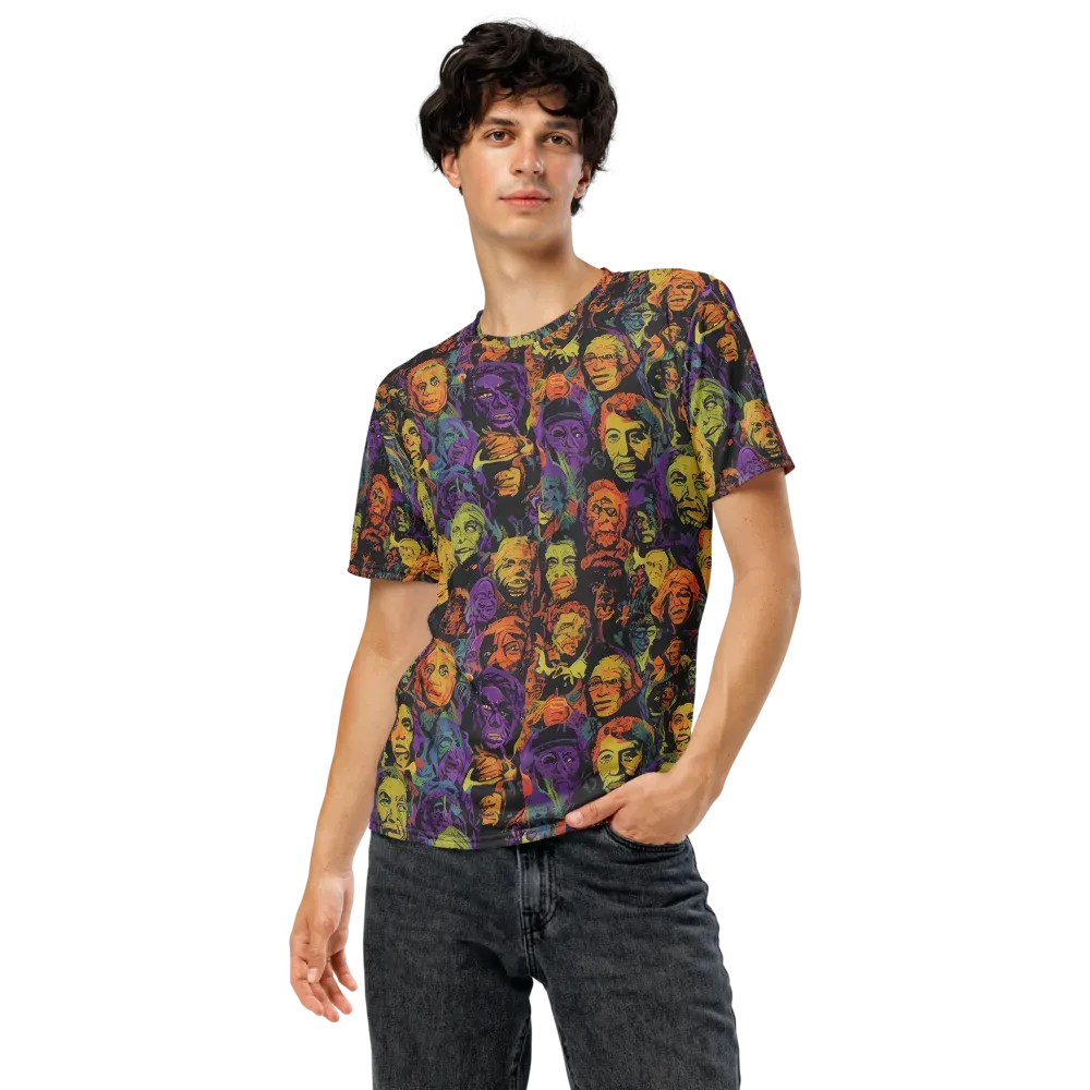 Kaleidoscopic Spirits on Men's Crew Neck T-Shirt — Front